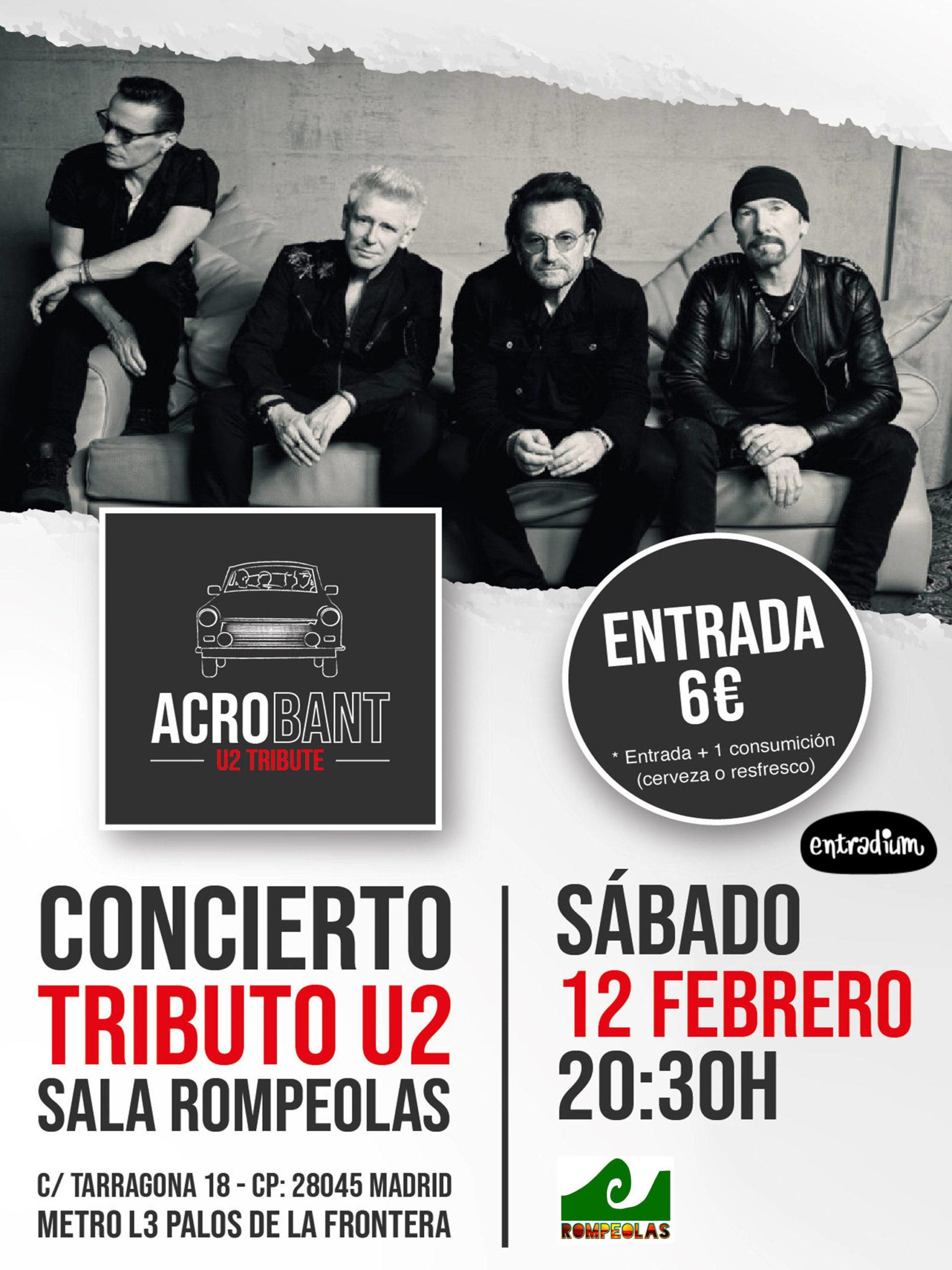 ACROBANT: U2 Tribute @ Rompeolas Locales